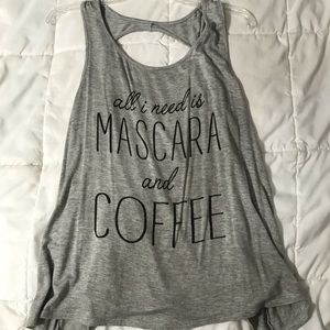 Grey graphic tank top
